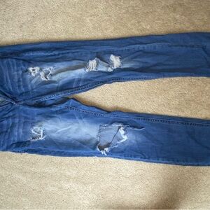 Refuge Blue Distressed Skinny Jeans